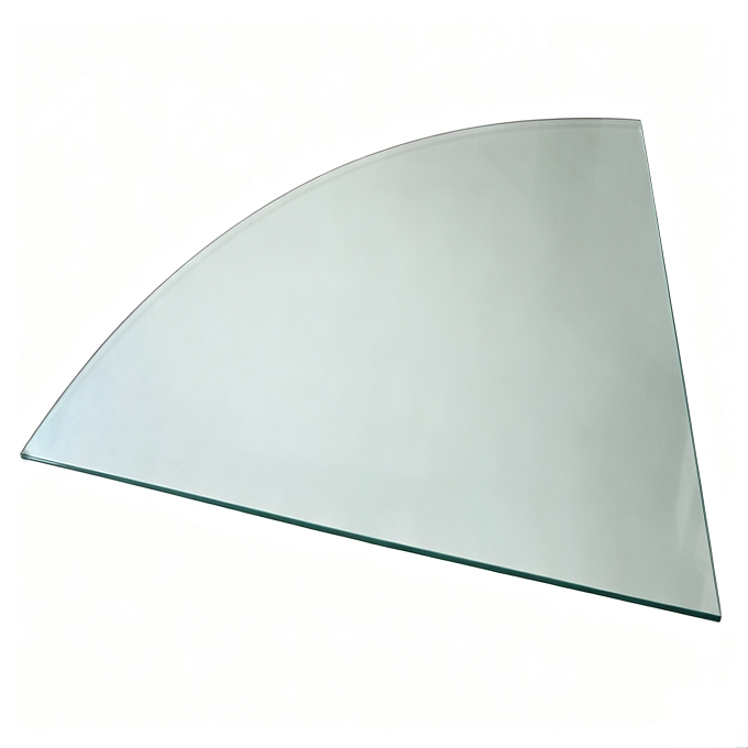 Quarter Round Tempered  Glass 120*120*0.8 Transparent